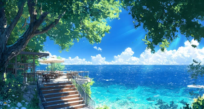 海边的台阶